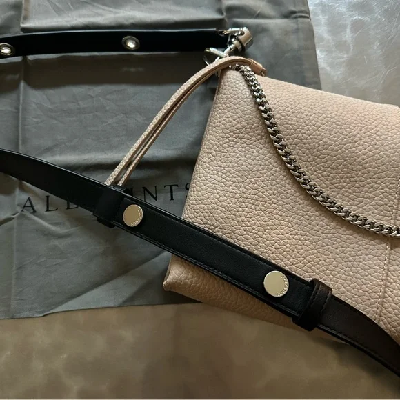 All Saints leather crossbody / clutch purse